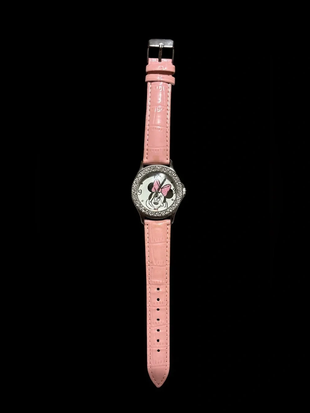 Pink Minnie Mouse Crystal Accent Ladies Watch
